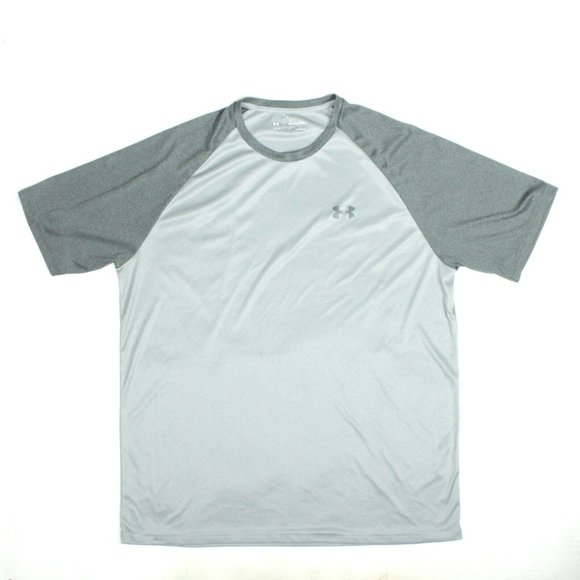Under Armour Mens Shirt 2XL Heatgear Fitted Athletic Tee Short Sleeve Gray - Picture 1 of 8